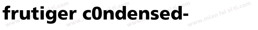 frutiger c0ndensed字体转换